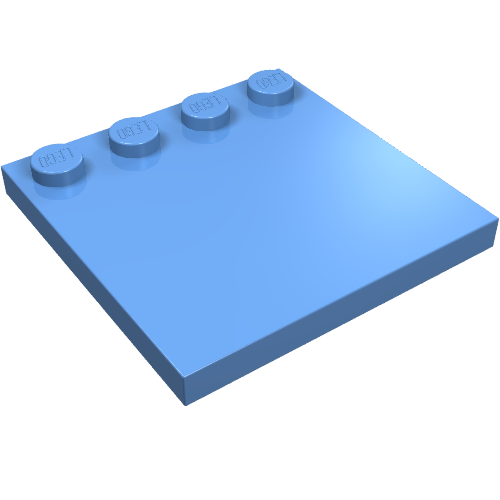 LEGO 6179 - Aangepaste tegel 4 x 4 met studs op de rand