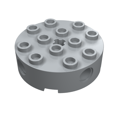LEGO 6222 - Brick, Round 4 x 4 with 4 Side Pin Holes and Center Axle Hole