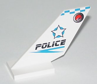 LEGO 6239px1 - Staartshuttle met ster, zwart 'POLICE' en blauw geruit patroon