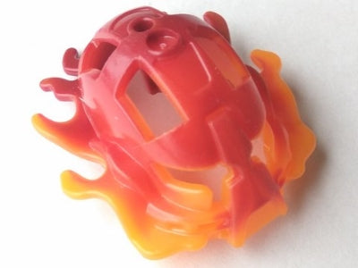 LEGO 64320pb01 - Bionicle Mask Raanu with Marbled Trans-Orange Pattern