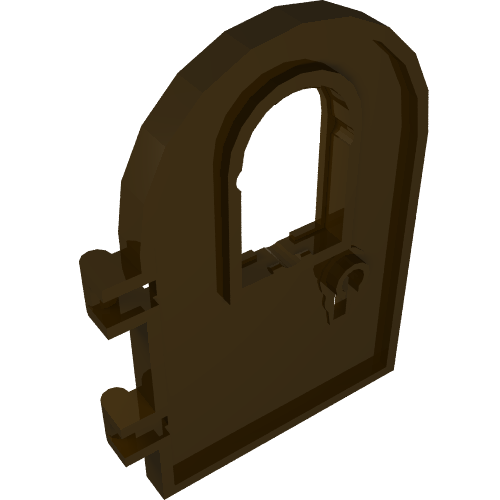 LEGO 64390 - Door 1 x 4 x 6 Round Top with Window and Keyhole, Reinforced Edge