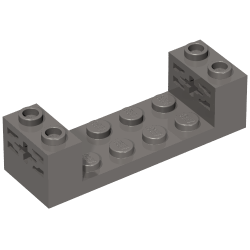 LEGO 65635 - Technic, Brick 2 x 6 x 1 1/3 with Axle Holes and Bottom Pins