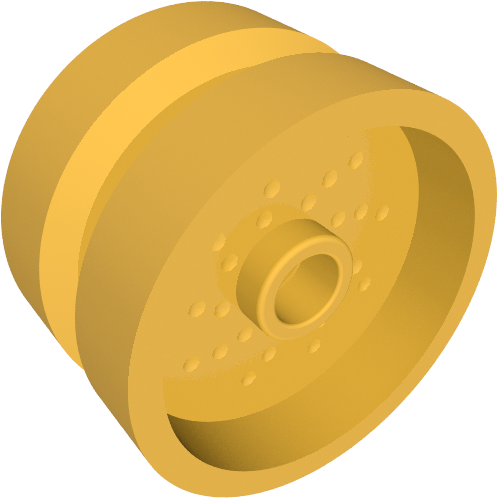 LEGO 66727 - Wiel 18mm D. x 12mm met Pin Hole en Stud, Gestippelde remschijflijnen