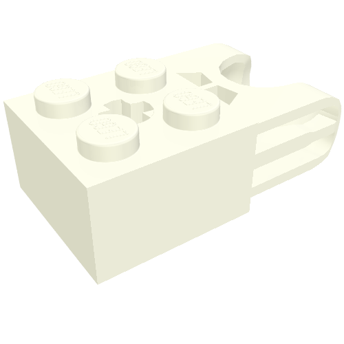 LEGO 67696 - Technic, Brick Modified 2 x 2 with Ball Socket and Axle Hole - Straight Forks with Round Ends and Closed Sides