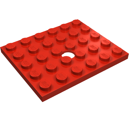 LEGO 711 - Aangepaste plaat 5 x 6 met gat