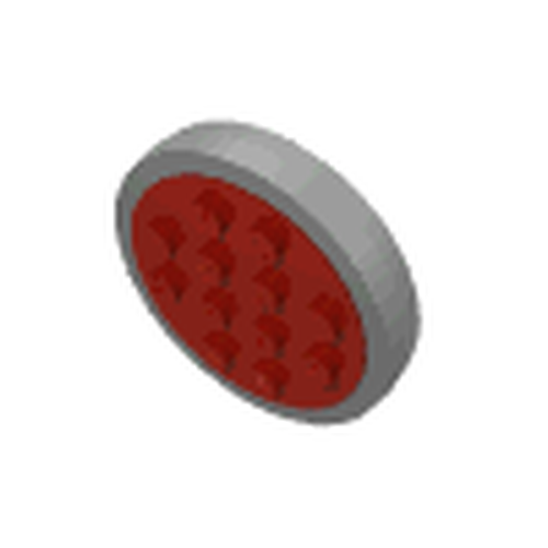 LEGO 715c01 - Wheel with 12 Studs with Black Tire Smooth - Large Solid (715 / 36)
