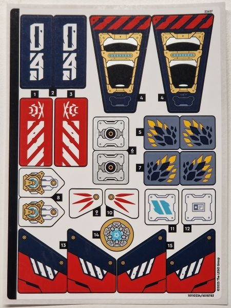 LEGO 71834stk01 - Sticker Sheet for Set 71834 - (10110234/6518783)