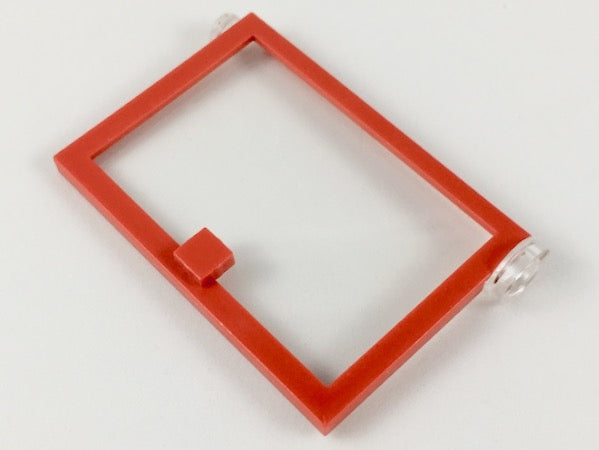 LEGO 73435c01 - Deur 1 x 4 x 5 Rechts met Vast Transparant Glas