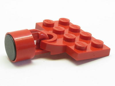 LEGO 737ac03 - Aangepaste plaat 2 x 4 met Train Coupler Open voor Magnet met (zelfde kleur) Magnet Coupling, Train - 7.5mm Cylinder (737a / x547a)