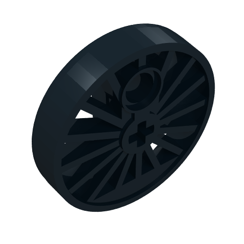 LEGO 85489b - Treinwiel RC, met spaken en Technic asgat en contragewicht, 37 mm D. (Flanged Driver)
