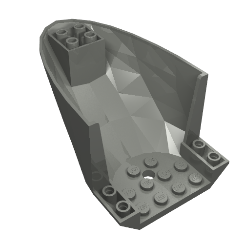 LEGO 87616 - Achterste deel vliegtuigromp gebogen onderkant 6 x 10