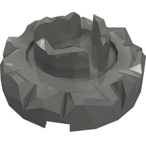 LEGO 87750 - Turntable 4 x 4 Top with Jagged Edge and Three Segments (Atlantis Key Holder)