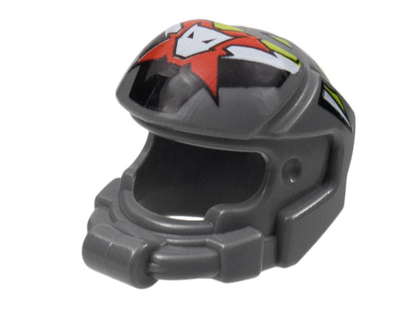 LEGO 87781pb01 - Minifigure, Headgear Helmet Space with World Racers Team Extreme Logo Pattern