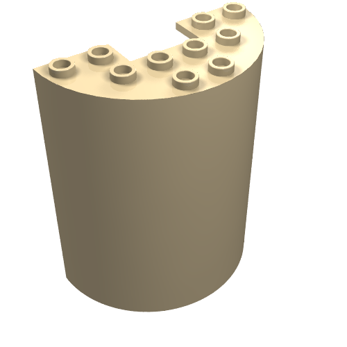 LEGO 87926 - Cylinder Half 3 x 6 x 6 with 1 x 2 Cutout