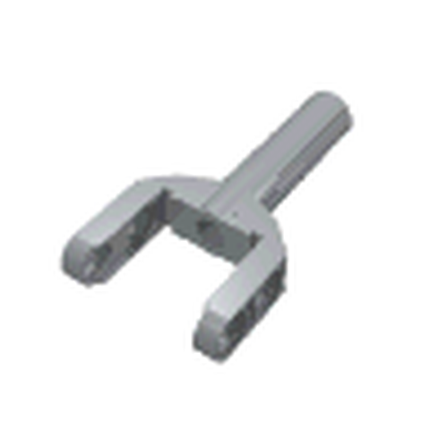 LEGO 92693c01 - Technic Linear Actuator Mini met donker blauwgrijs hoofd en oranje axle