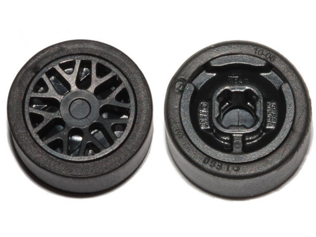 LEGO 93595c01 - Wiel 11mm D. x 6mm met 8 'Y'-spaken met band 14mm D. x 6mm massief glad (93595 / 50945)