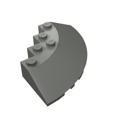 LEGO 95188 - Ronde hoeksteen 6 x 6 met helling 33 rand en facetuitsparing