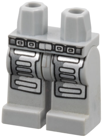 LEGO 970c00pb0051 - Heupen en benen met riem en zilveren pantserpatroon