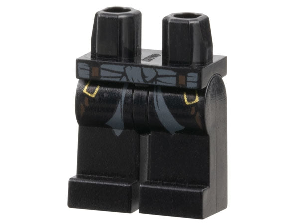 LEGO 970c00pb0137 - Hips and Legs with Dark Bluish Gray Sash, Dark Brown Straps with Gold Buckles Pattern