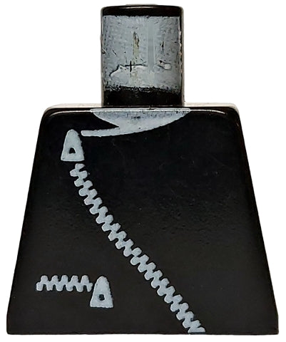 LEGO 973p0a - Torso jas met witte ritsen en nekpatroon