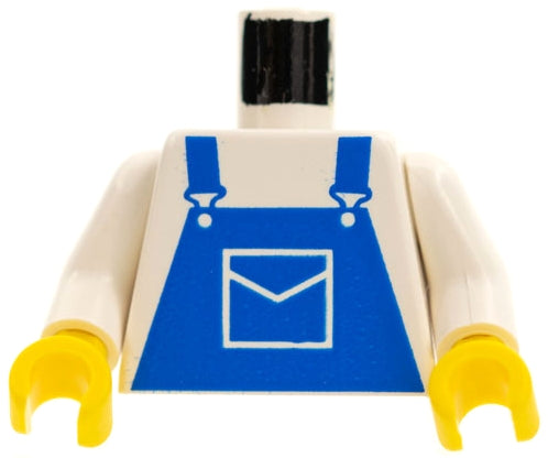 LEGO 973pb0201c01 - Romp Overall Blauw met Zakpatroon / Armen / Gele Handen