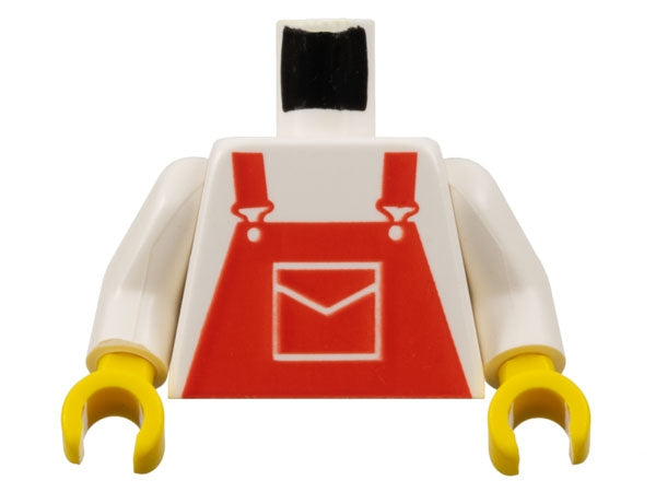 LEGO 973pb0203c01 - Torso overalls rood met zakpatroon / Armen / Gele handen