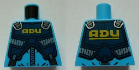 LEGO 973pb0903 - Torso Alien Conquest ADU Soldier met beschermvest patroon