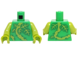 LEGO 973pb2103c01 - Torso met plantenranken en doornen patroon in groen en lime / Lime armen / Lime handen