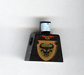 LEGO 973px120 - Torso Castle Knights Kingdom Bull's Head op Bruin Schild Patroon