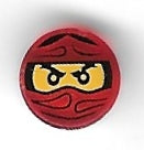 LEGO 98138pb048 - Tile, Round 1 x 1 with Ninjago Trapped Kai Pattern