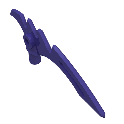 LEGO 98141 - Minifigure, Weapon Crescent Blade, Serrated with Bar