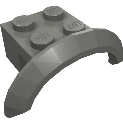 LEGO 98282 - Voertuig spatbord 4 x 2 1/2 x 1 met ronde boog