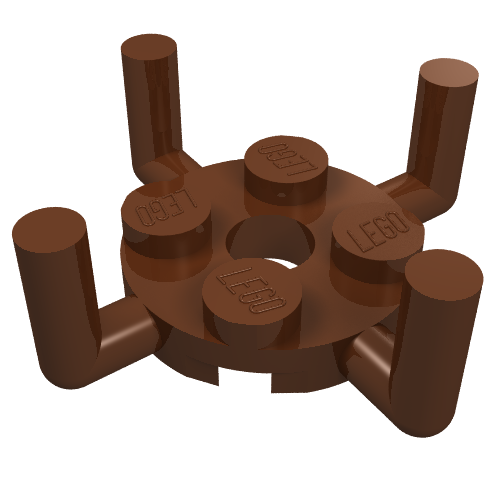 LEGO 98284 - Ronde plaat 2 x 2 met Pin Hole en 4 Bar Arms Up