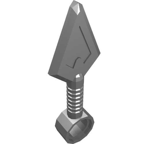 LEGO 98338 - Minifiguur, Wapen Korte Speer met Pin Hole (Kunai)
