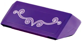 LEGO 98834pb38 - Voertuig, Spoiler met Bar Handle met Medium Lavender Scrollwork met Witte Omtrek Patroon (Sticker) - Set 41351