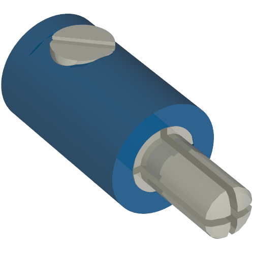 LEGO 996bc01 - Elektrische connector, 1-weg mannelijk afgerond met kruisgesneden pin (Banaansteker)
