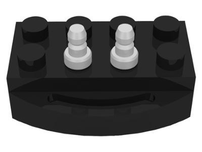 LEGO bb0053 - Elektrische, Trein 12V steen 2 x 4 met Power Pickups voor Motor en Solid Pins