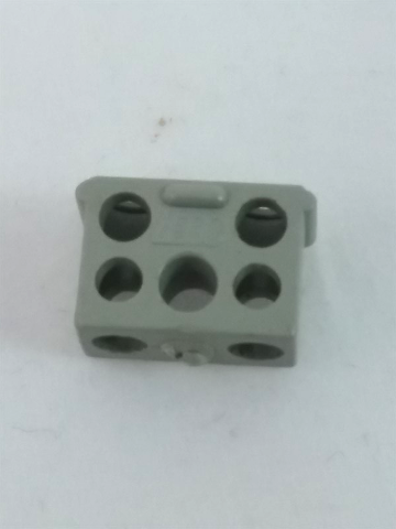 LEGO bb1136 - Elektrische connector, 2-weg male vierkant smal lang zonder center post met center gat - Root