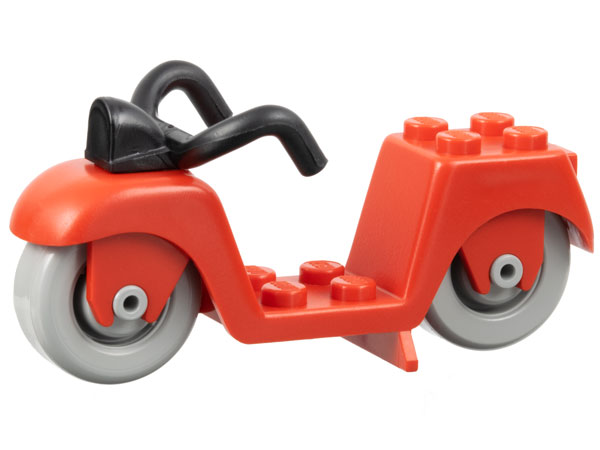 LEGO fabac3 - Fabuland Scooter met zwarte stuur en lichtgrijze wielen