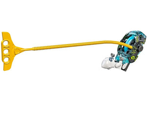 LEGO Legends of Chima 70110 Tower Target Speedorz rip cord launcher with yellow cord and blue skull target.