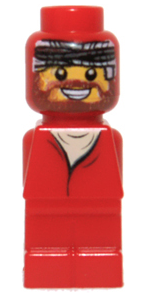 LEGO Minifigure 85863pb007 - Microfiguur Ramses Pyramid Adventurer Rood