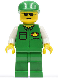 LEGO Minifigure car003 - Cargo - Green Shirt, Green Legs, Green Cap