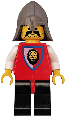 LEGO Minifigure cas066 - Royal Knights - Ridder 4, Donkergrijze Halsbeschermer