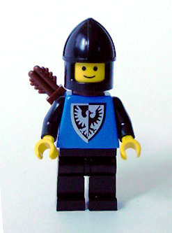 LEGO Minifigure cas254 - Black Falcon - Black Legs, Black Chin-Guard, Shield Bottom Pointed, Quiver
