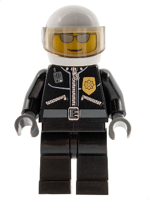 LEGO Minifigure cty0027 - Politie - City leren jas met gouden badge