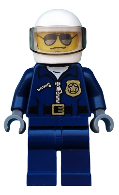 LEGO Minifigure cty0487 - Politie - City Helikopterpiloot, Zonnebril
