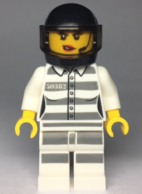 LEGO Minifigure cty0998 - Sky Police - Gevangene 50382 Gestreepte gevangenisoutfit, Vrouwelijk