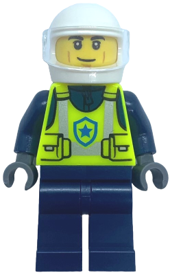 LEGO Minifigure cty1730 - Politie - Stadsofficier Man, Transparant vizier