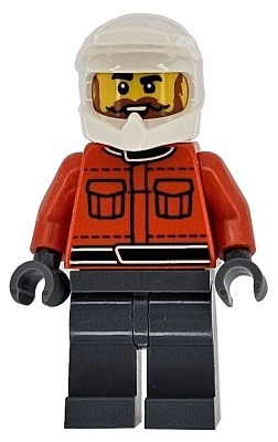LEGO Minifigure cty1867 - Formule 1 Pit Crew Lid - Man, Baard en snor