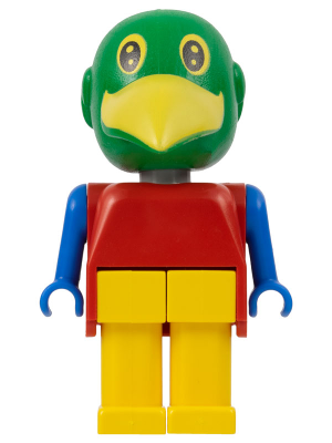 LEGO Minifigure fab10c - Fabuland Bird - Paul Parrot (Photographer), Green Head